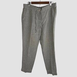 Tommy Bahama 100% Linen Drawstring Pants M Tan Relaxed Fit Boho Relaxed Fit EUC